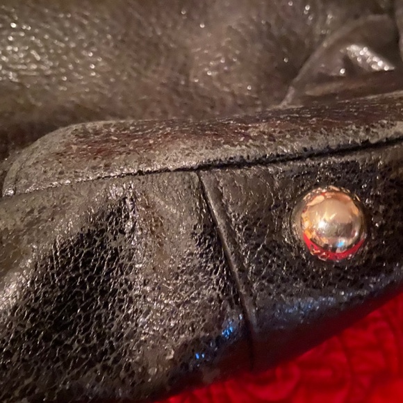 Large Prada sparkly leather shoulder hobo bag - Picture 2 of 16